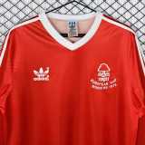 1977 Nottingham Forest Home Red Retro Long Sleeve Soccer jersey