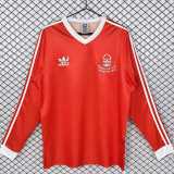 1977 Nottingham Forest Home Red Retro Long Sleeve Soccer jersey