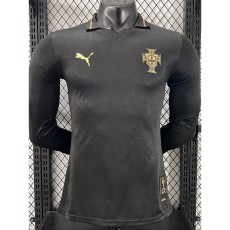 [PLAYER] 2025 Portugal Special Edition Black Player Long Sleeve Soccer jersey