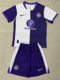 2025/26 Toulouse FC Home Purple Fans Kids Soccer jersey