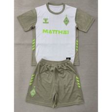 2025/26 SV Werder Bremen Away White Fans Kids Soccer jersey