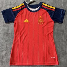 2026 Spain Home Red Fans Women Soccer jersey