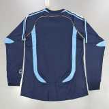 2006 Argentina Away Dark Blue Retro Long Sleeve Soccer jersey