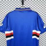 2003/04 Sampdoria Home Blue Retro Soccer jersey
