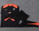 2025 Brazil Black Half Pull Tracksuit