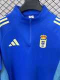 2025/26 Real Oviedo Blue Half Pull Training Shirts