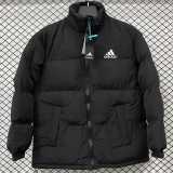 2025/26 Black Hooded Windbreaker Fabric Cotton Coat