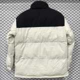 2025/26 White Hooded Windbreaker Fabric Cotton Coat