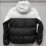 2025/26 PSG White Hooded Windbreaker Fabric Cotton Coat