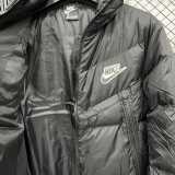 2025/26 Black Hooded Windbreaker Fabric Cotton Coat