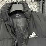 2025/26 Black Hooded Windbreaker Fabric Cotton Coat
