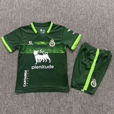 2025/26 Racing de Santander Away Green Fans Kids Soccer jersey