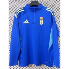 2025/26 Real Oviedo Blue Half Pull Training Shirts