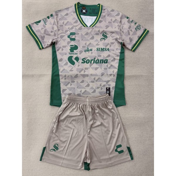 2025/26 Santos Laguna Away Gray Fans Kids Soccer jersey