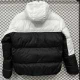 2025/26 White Hooded Windbreaker Fabric Cotton Coat