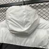 2025/26 White Hooded Windbreaker Fabric Cotton Coat