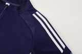 2025 Dark Blue Half Pull Tracksuit