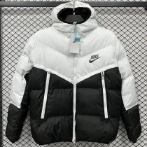 2025/26 White Hooded Windbreaker Fabric Cotton Coat