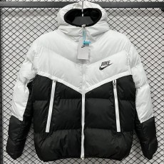 2025/26 White Hooded Windbreaker Fabric Cotton Coat