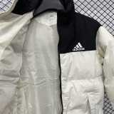 2025/26 White Hooded Windbreaker Fabric Cotton Coat