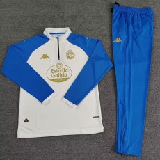 2025/26 La Coruna White Half Pull Tracksuit