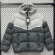 2025/26 Gray Hooded Windbreaker Fabric Cotton Coat