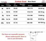 2025/26 Black Hooded Windbreaker Fabric Cotton Coat