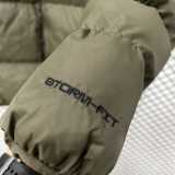 2025/26 Green Hooded Windbreaker Fabric Cotton Coat