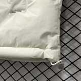 2025/26 White Hooded Windbreaker Fabric Cotton Coat