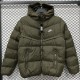 2025/26 Green Hooded Windbreaker Fabric Cotton Coat