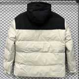 2025/26 White Hooded Windbreaker Fabric Cotton Coat