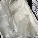 2025/26 White Hooded Windbreaker Fabric Cotton Coat
