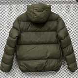 2025/26 Green Hooded Windbreaker Fabric Cotton Coat