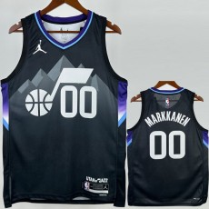 2025/26 JAZZ MARKKANEN #00 Black NBA Jerseys