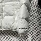 2025/26 White Hooded Windbreaker Fabric Cotton Coat