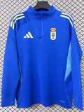 2025/26 Real Oviedo Blue Half Pull Training Shirts