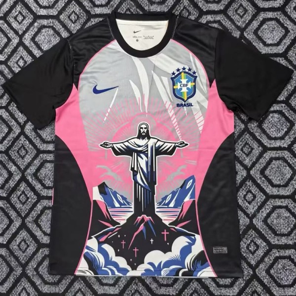 2025 Brazil Pink Training Shirts