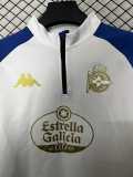 2025/26 La Coruna White Half Pull Training Shirts