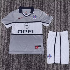 2000/01 PSG Away Gray Retro Kids Soccer jersey