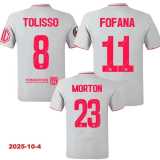 2025/26 Lyon 3RD Gray Fans Kids Soccer jersey
