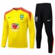 2025 Brazil Yellow Half Pull Tracksuit