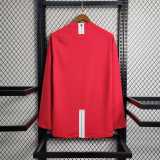 2007/08 Man Utd Home Red Retro Long Sleeve Soccer jersey