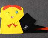 2025 Brazil Yellow Half Pull Tracksuit