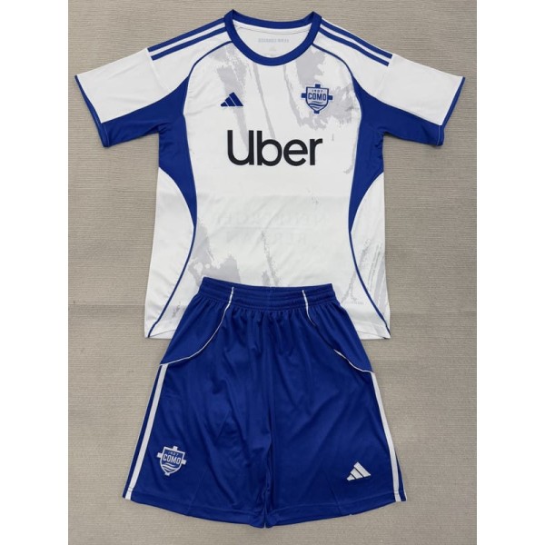 2025/26 Como 1907 Away White Fans Kids Soccer jersey