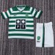 2003/04 Sporting Lisbon Home Green Retro Kids Soccer jersey