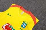 2025 Brazil Yellow Training Shorts Suit