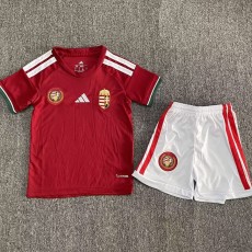 2026 Hungary Home Red Fans Kids Soccer jersey
