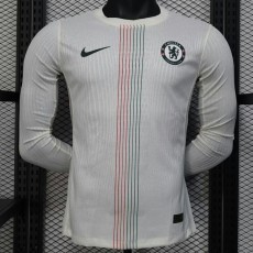 [PLAYER] 2025/26 CHE Away White Player Long Sleeve Soccer jersey