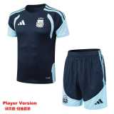 2026 Argentina Dark Blue Player Training Shorts Suit