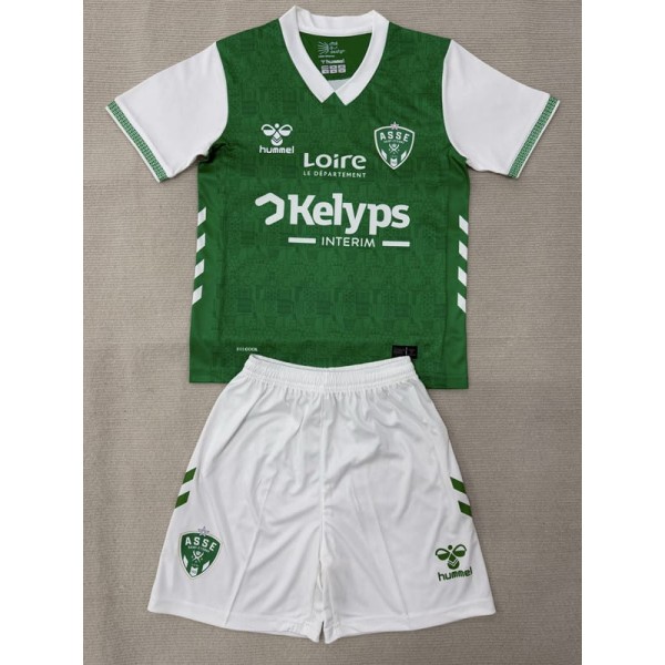 2025/26 AS Saint-etienne Home Green Fans Kids Soccer jersey